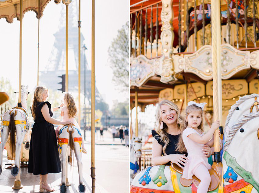 photographe famille seance mere fille tour eiffel carrousel anniversaire paris